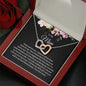 Two Hearts Necklace Gift for Mother of the Bride, Gift for Mom