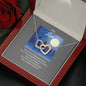 Two Hearts Necklace Gift for Her with Message Card