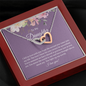 Interlocking Hearts Pendant Necklace for Daughter