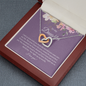 Interlocking Hearts Pendant Necklace for Daughter