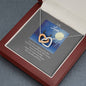Two Hearts Necklace Gift for Her with Message Card
