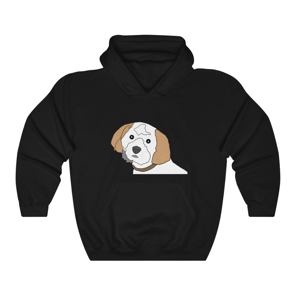 Personalized Hand Drawn Dog on Hooded Sweatshirt
