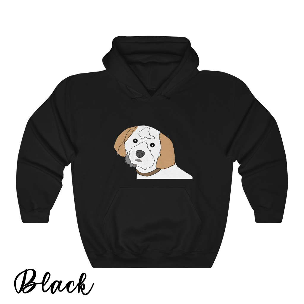 Personalized Hand Drawn Pet on Hooded Sweatshirt