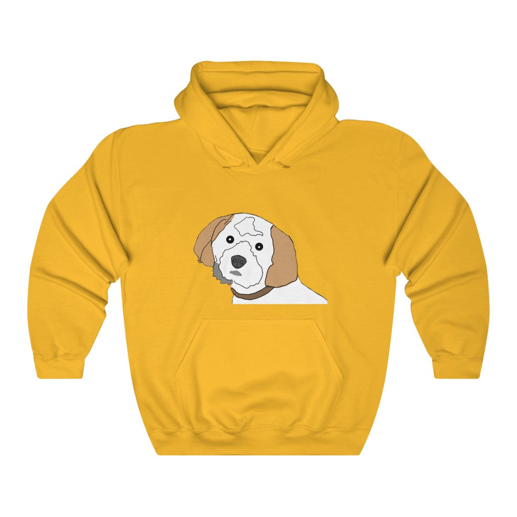 Personalized Hand Drawn Dog on Hooded Sweatshirt