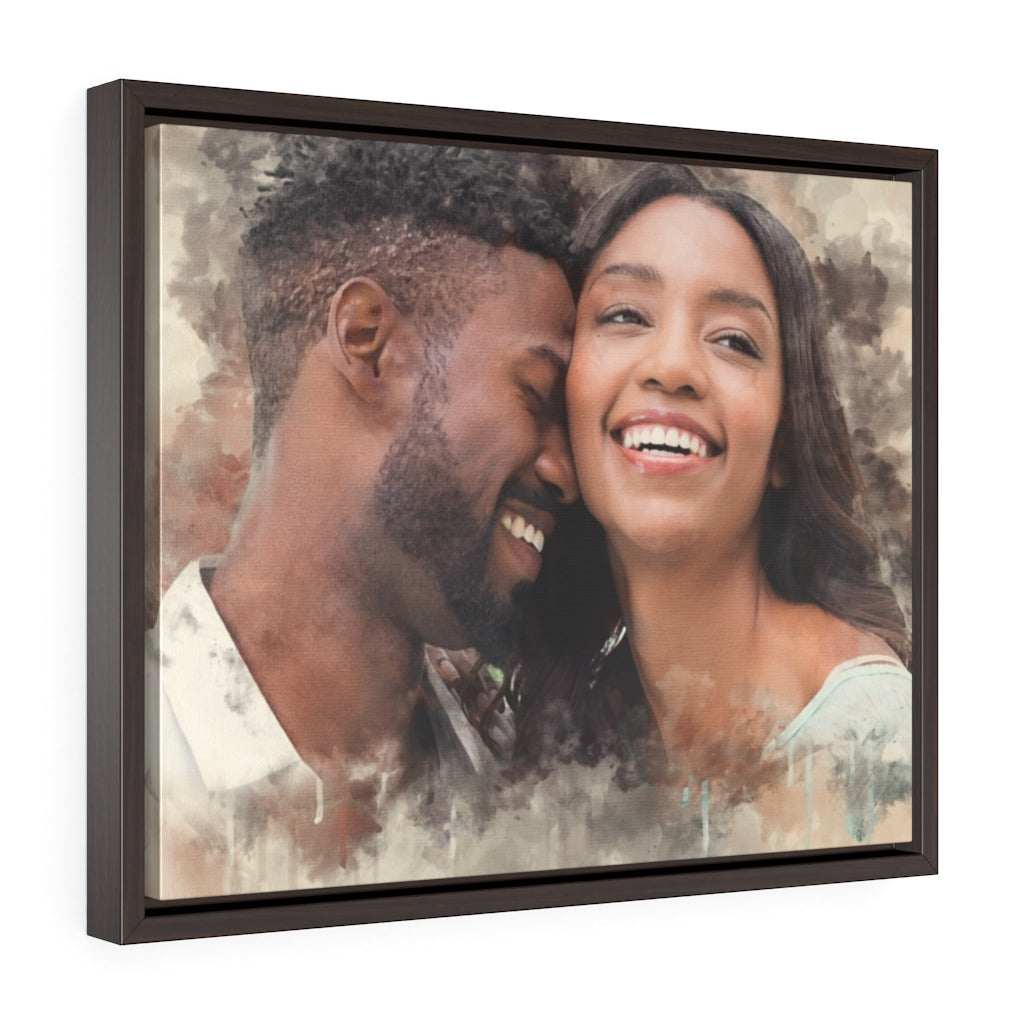 Personalized Digital Watercolor Portrait on Canvas