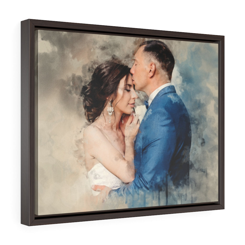 Personalized Digital Watercolor Portrait on Canvas