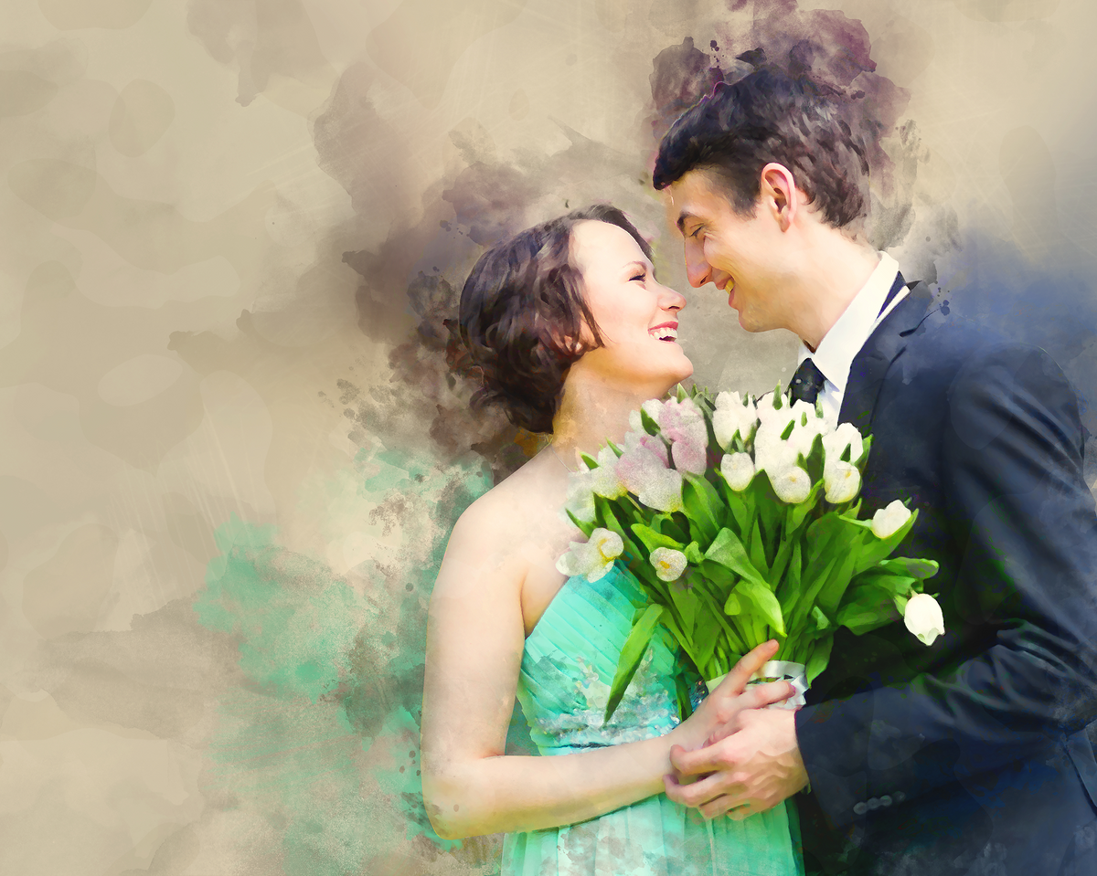 Personalized Watercolor Painting, Custom Watercolor Portrait From Photo