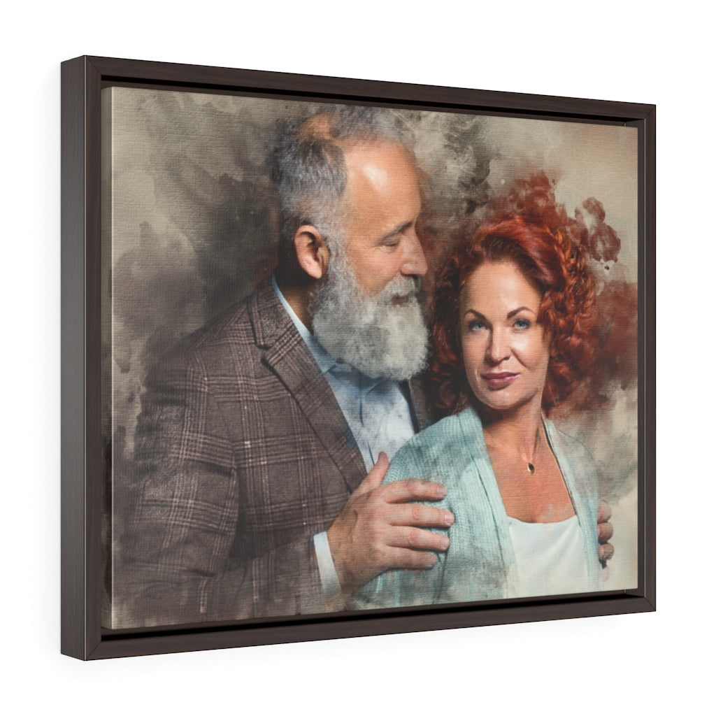 Personalized Digital Watercolor Portrait on Canvas