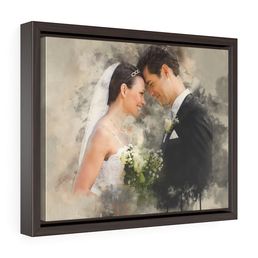 Personalized Digital Watercolor Portrait on Canvas