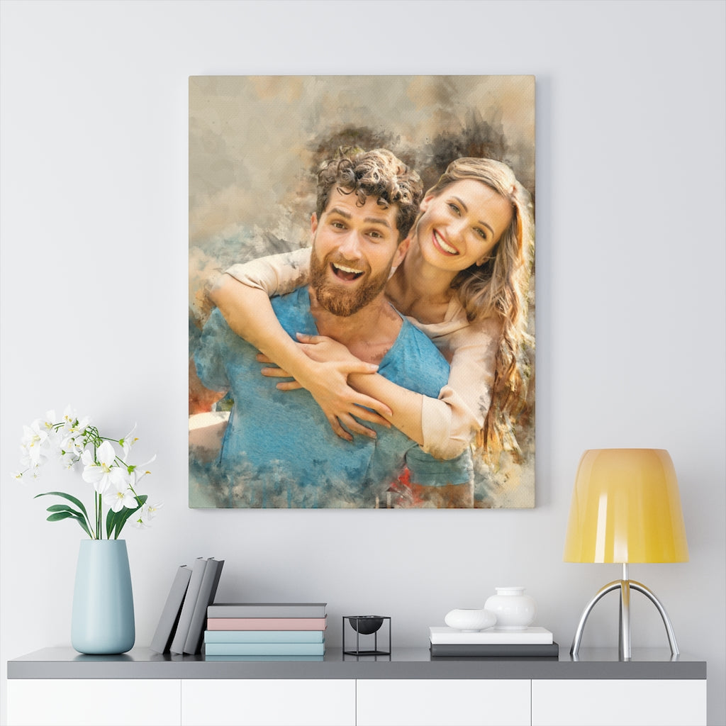 Personalized Watercolor Painting, Custom Watercolor Portrait From Photo