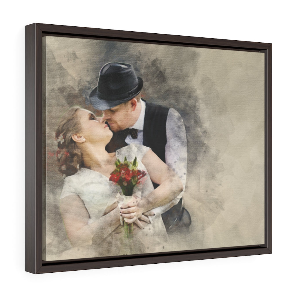 Personalized Digital Watercolor Portrait on Canvas