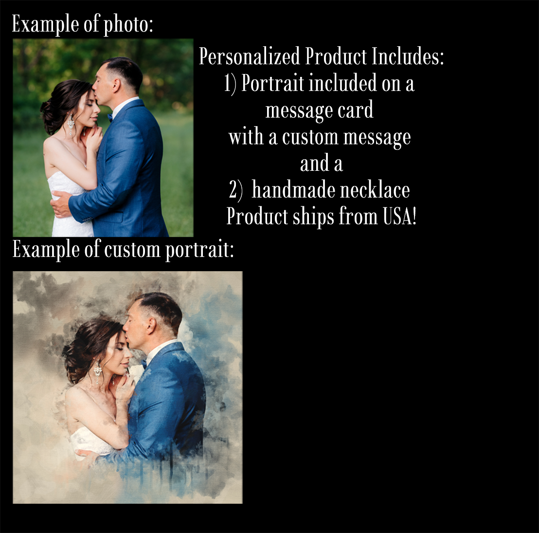 Elegant Necklace with a Personalized Portrait