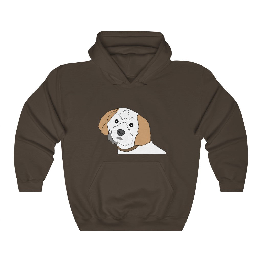 Personalized Hand Drawn Dog on Hooded Sweatshirt