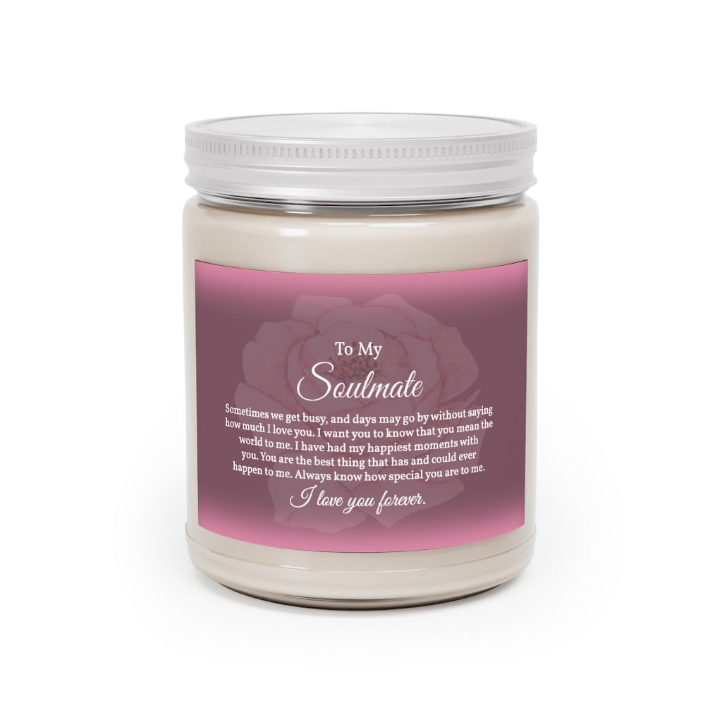 Candle Gift With Message for Soulmate - Candle Jar with Aromatherapy Candle, 9oz