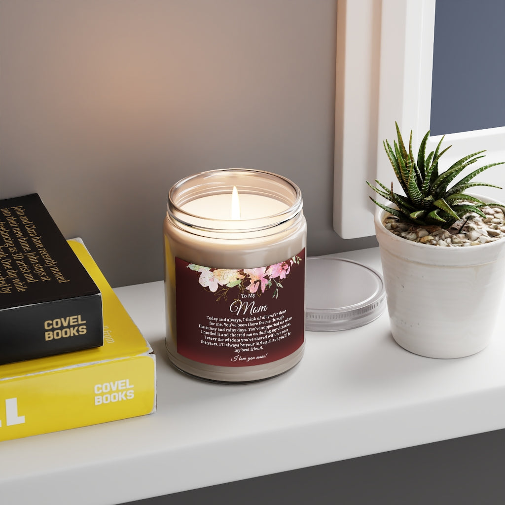 To Mom Message on Candle Jar with Aromatherapy Candle, 9oz