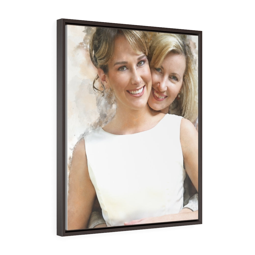 Personalized Digital Watercolor Portrait on Canvas