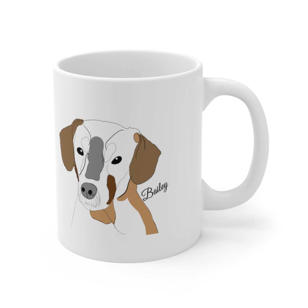 Custom Hand Drawn Dog Pet Mug