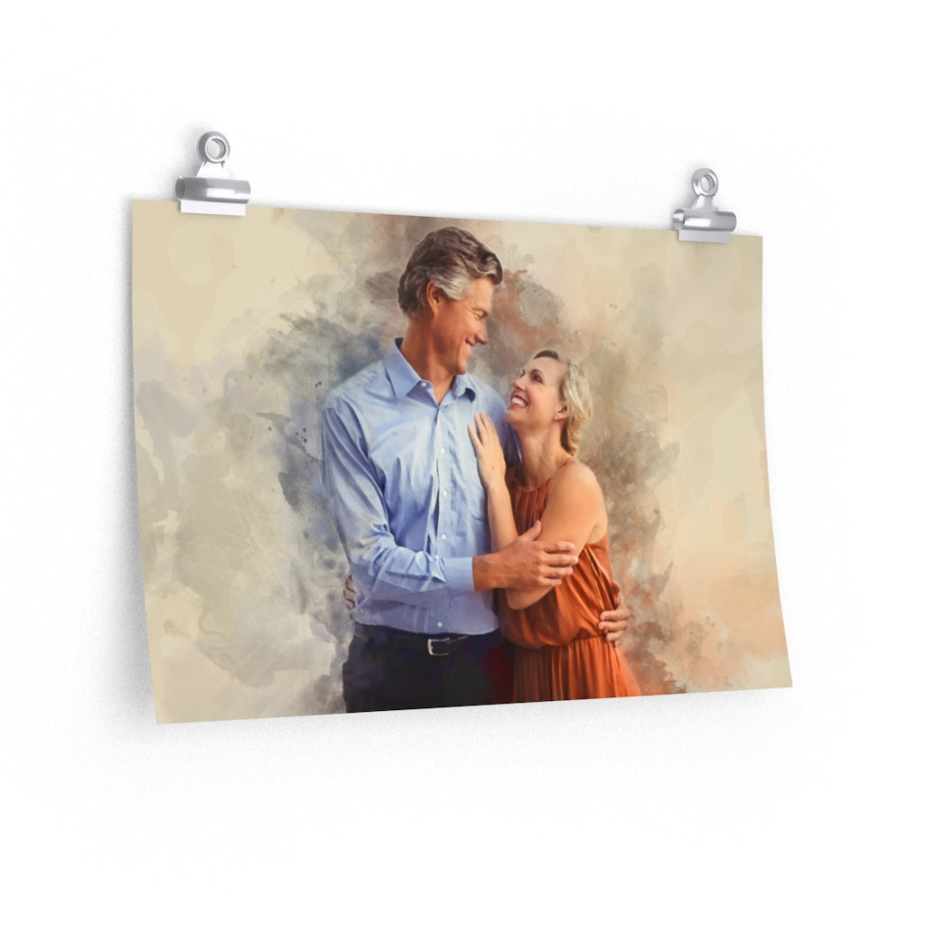 Personalized Watercolor Painting, Custom Watercolor Portrait From Photo