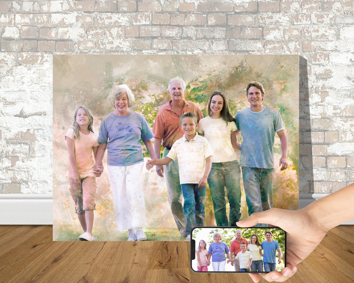 Personalized Watercolor Painting, Custom Watercolor Portrait From Photo