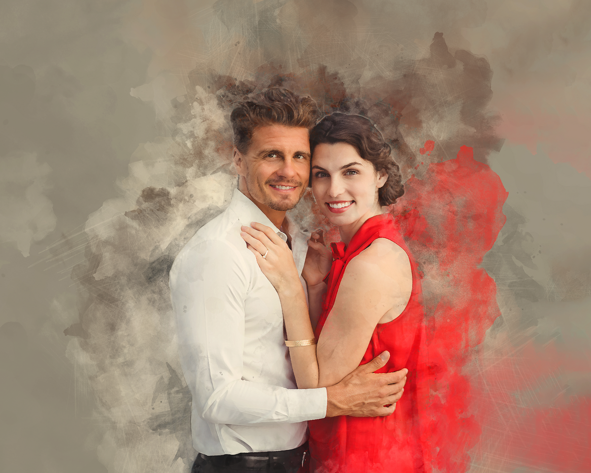 Personalized Watercolor Painting, Custom Watercolor Portrait From Photo